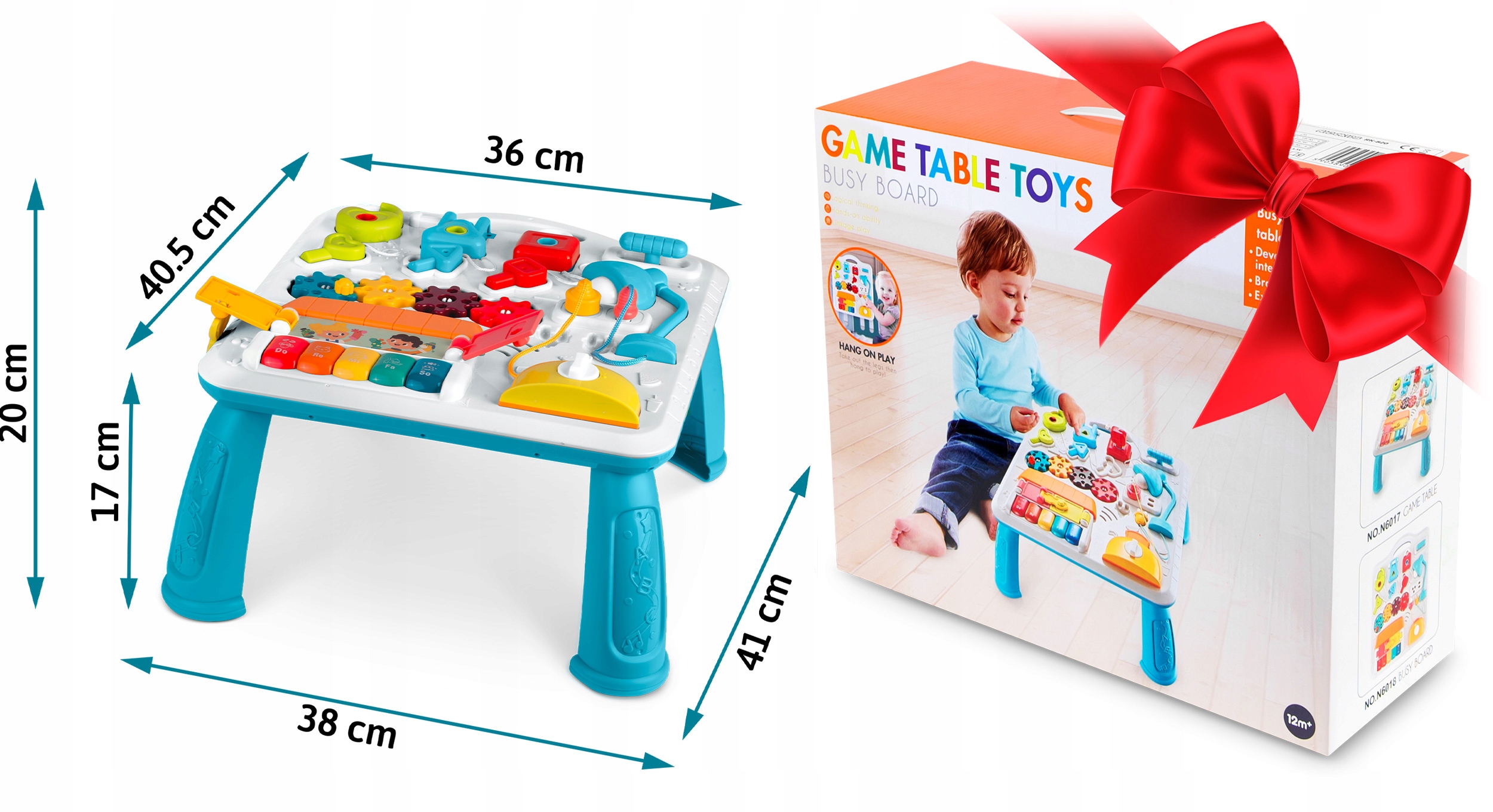 EDUCATIONAL TABLE INTERACTIVE FOR CHILDREN 5in1 BOARD MUSIC PANEL MUSIC Effects sound LED illumination light