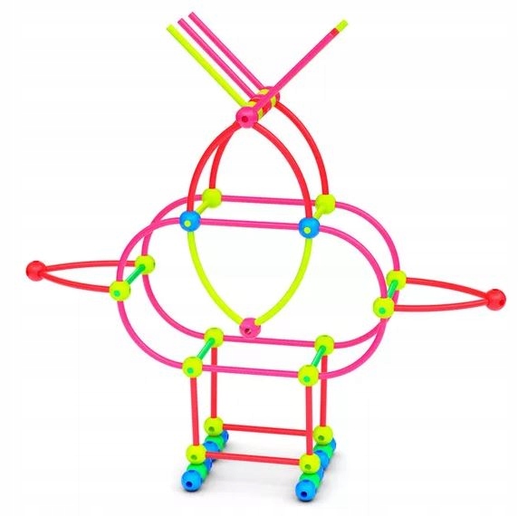 KLOCKI MELI STICK NEON PATYCZKI + KULKI 600 elementów Marka Meli