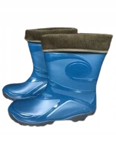 CZARNE KALOSZE OCIEPLANE GUMOWCE OCIEPLAC FILCOWY Kolor czarny