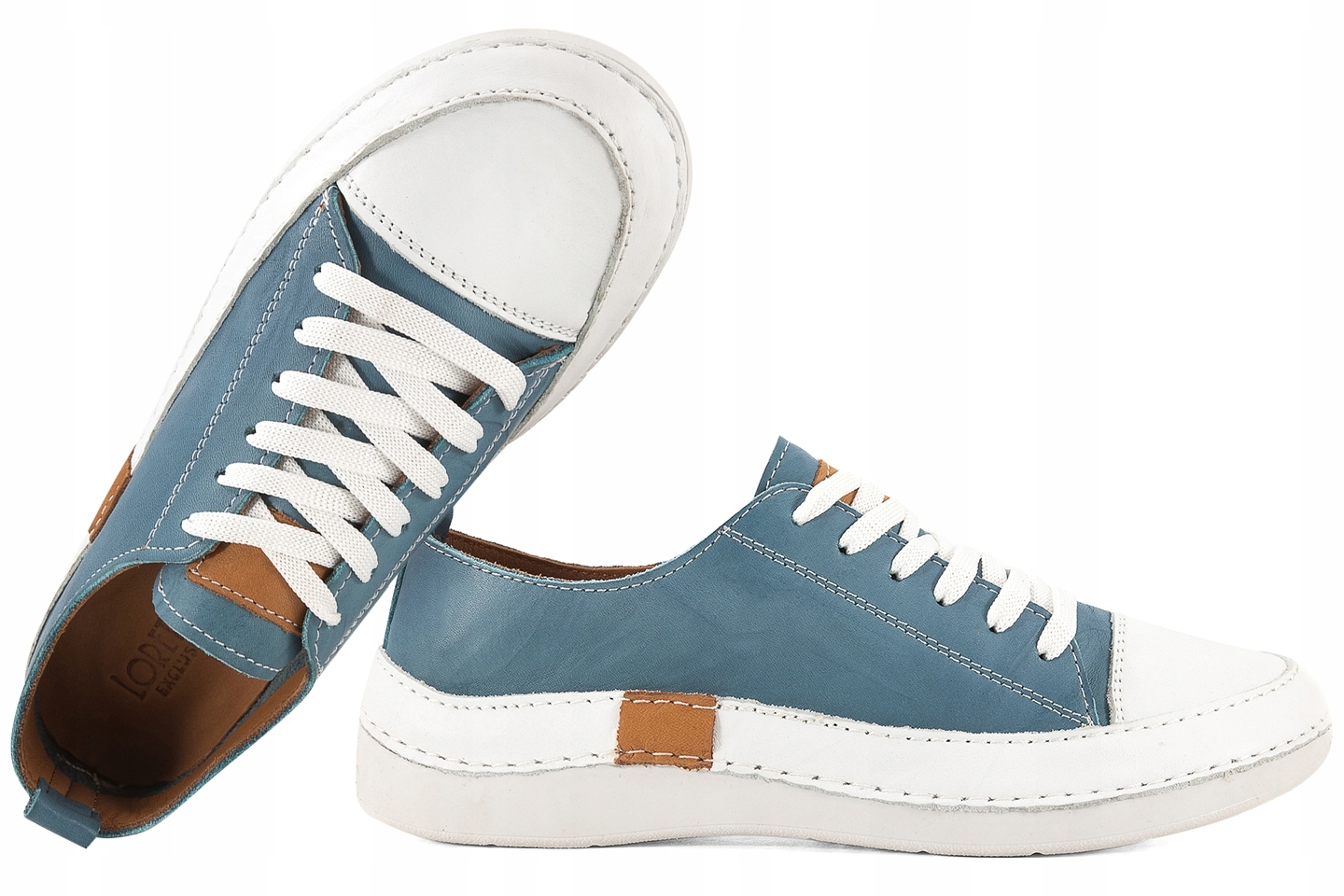 Loretta Vitale 8260 Polobotky Dámské Tenisky Z Kůže Tenisky modrá 38