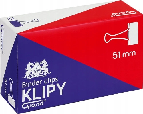 

Klipy biurowe Grand 51mm, 12 szt.
