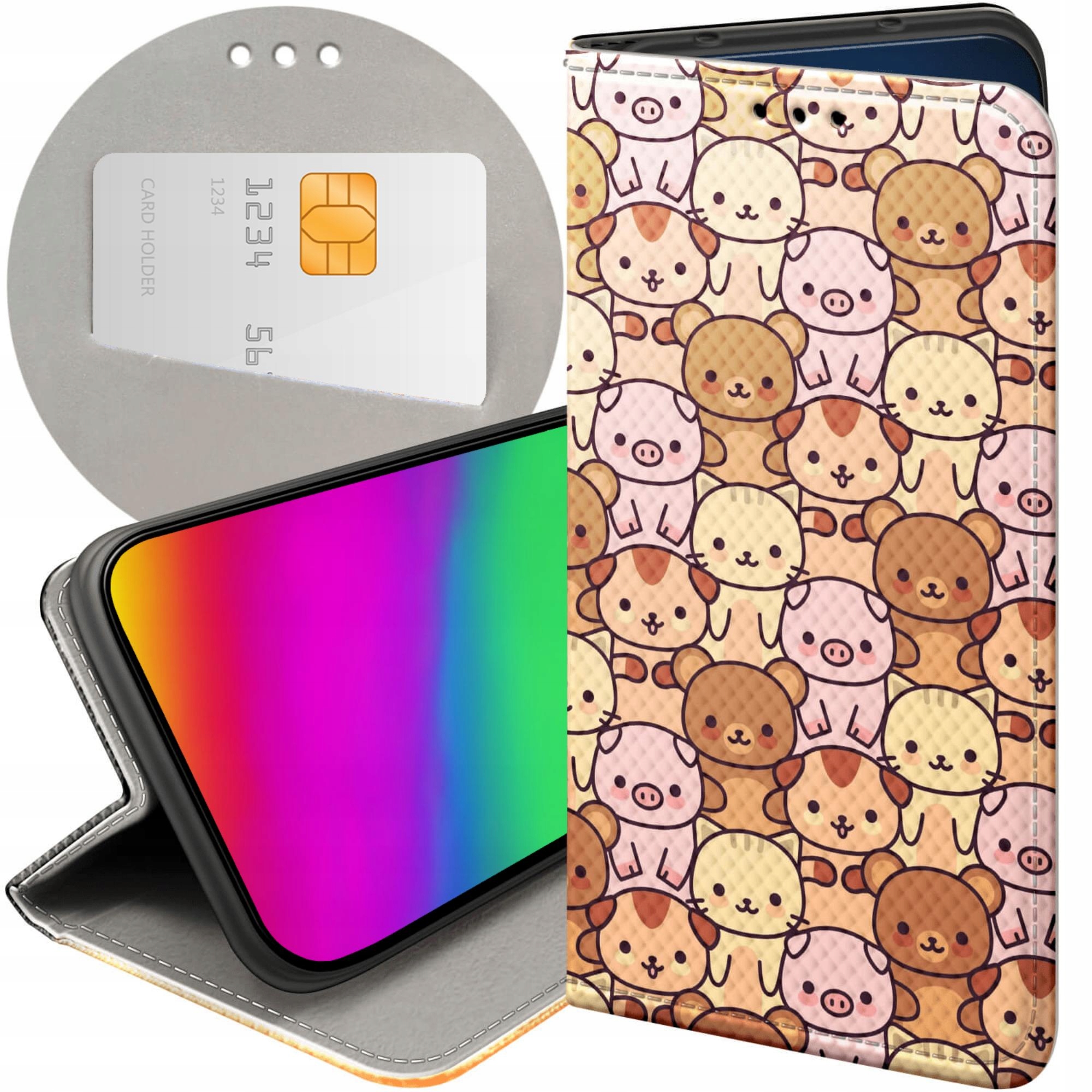 Etui Do Xiaomi Redmi Note 9T Zwierzęta Pieski Kotki Lamy Domowe Case