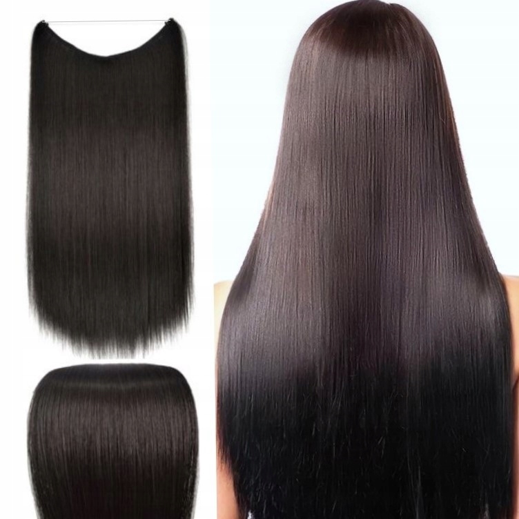 Příčesek do vlasů na vlasci Flip In příčesek Chocolate Brown Hořká Čokoláda