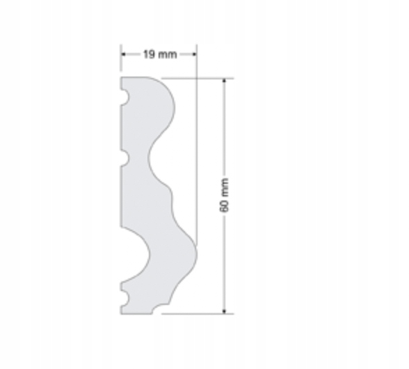 Listwa przypodłogowa biała cokół dekoracyjna FP12 EAN (GTIN) 5905215414893