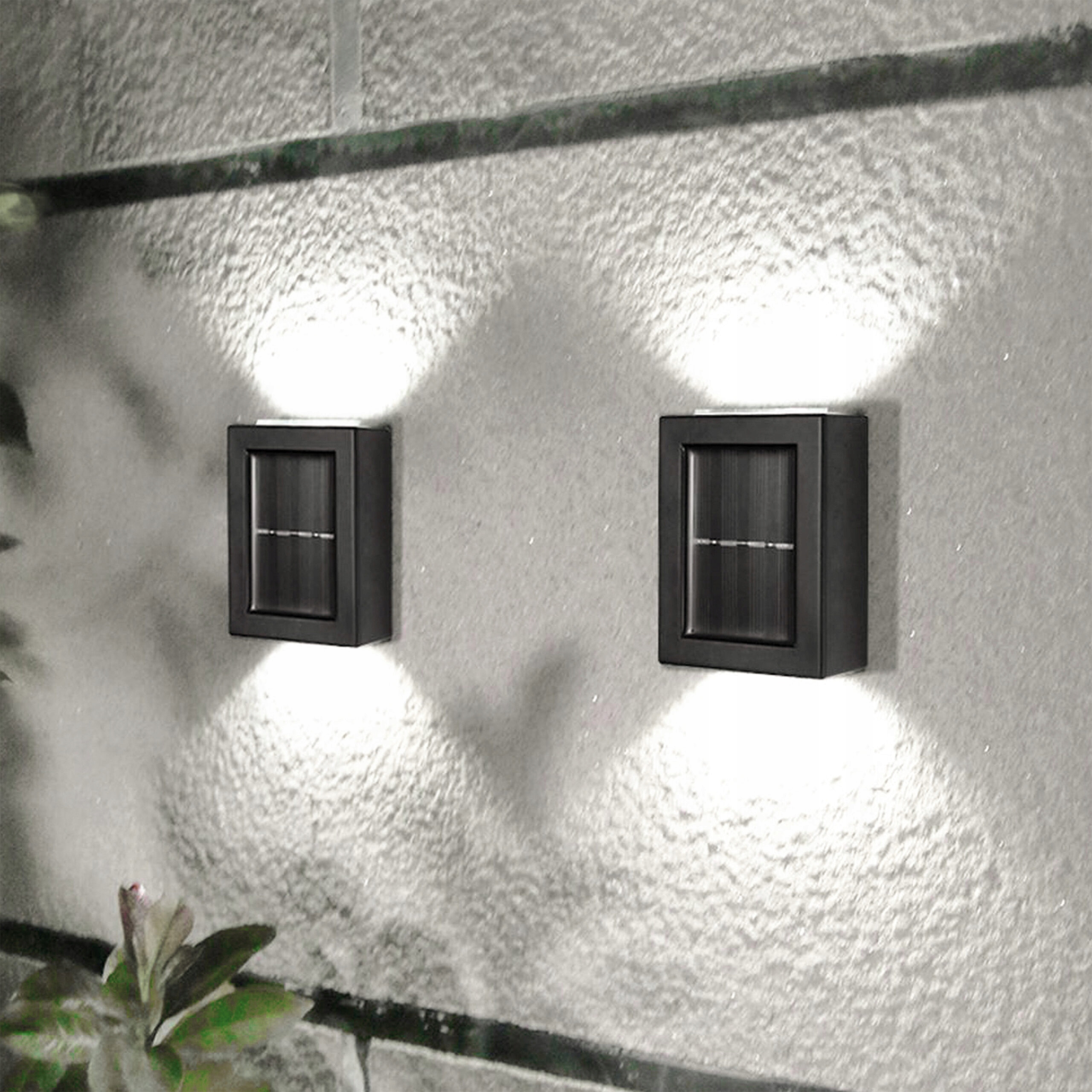 4x LAMPA SOLARNA LED ELEWACYJNA ŚCIENNA KINKIET ZEWNĘTRZNY WODOODPORNE Marka inna