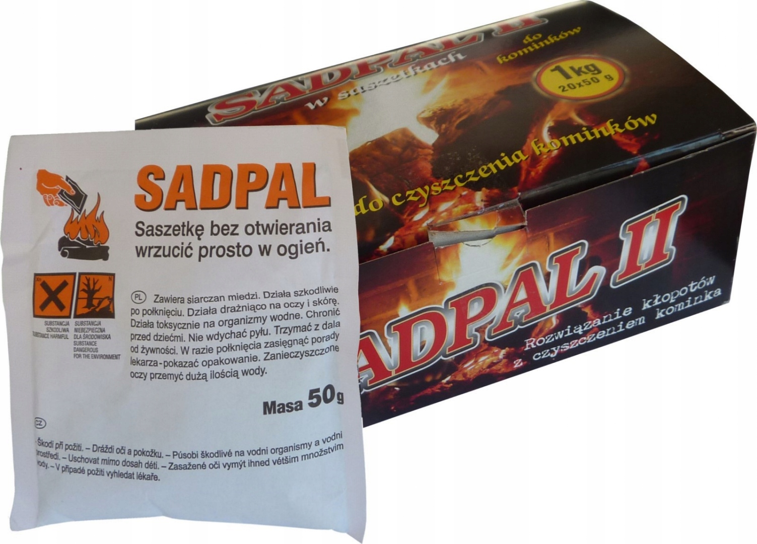 

Proszek do czyszczenia komina Sadpal 1kg (20x50g)