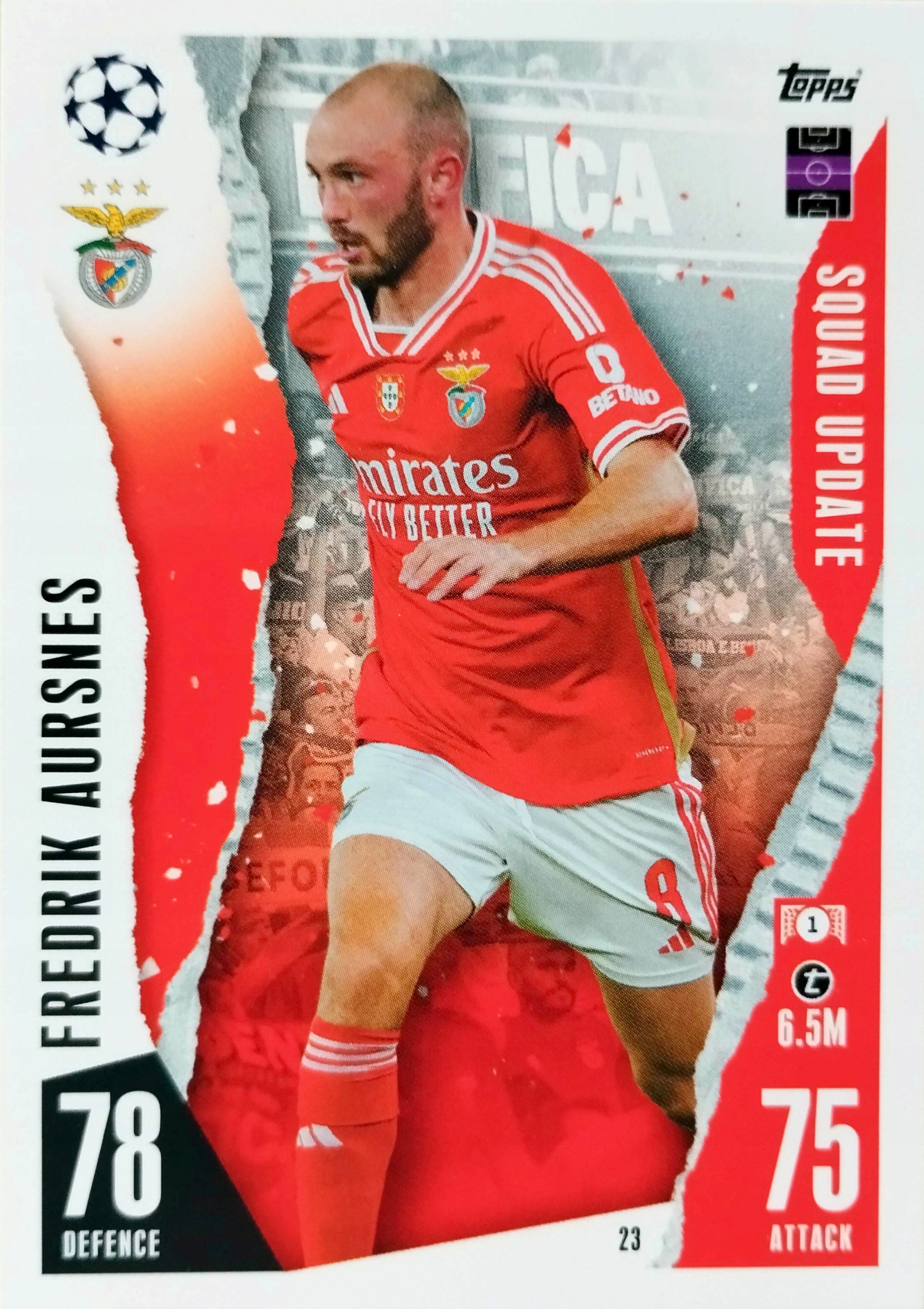 Topps Match Attax Extra 2023/2024 Squad Update 23 Fredrik Aursnes