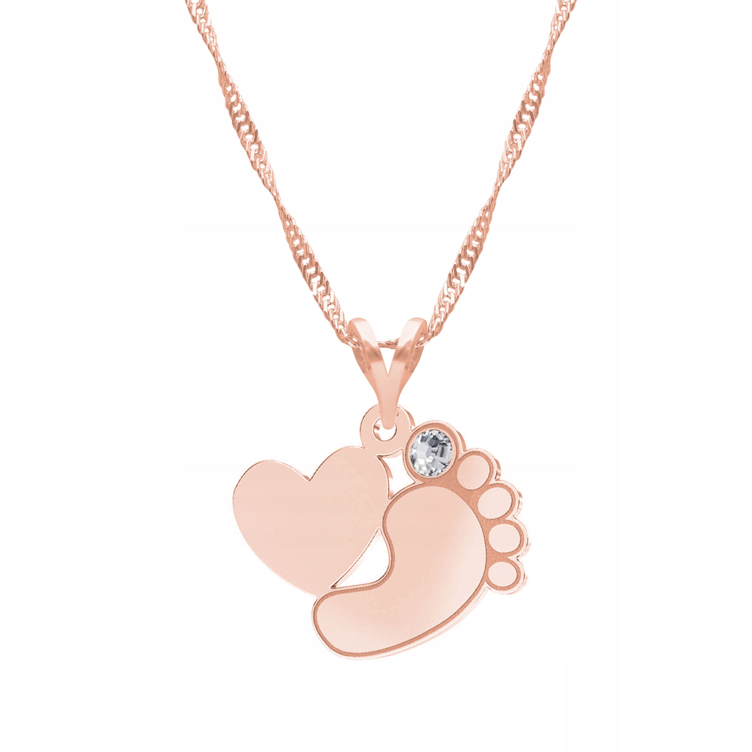 Řetízek zlatý náhrdelník 925 Otisk dětské nožičky