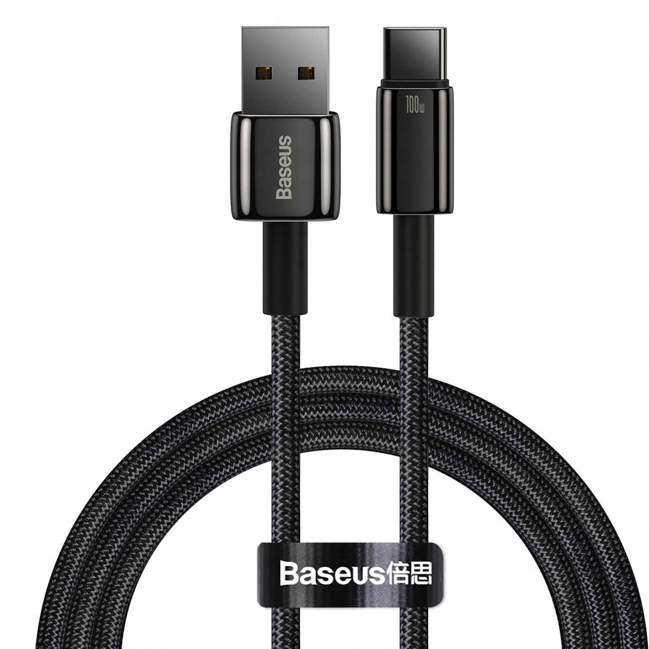 BASEUS SZYBKI KABEL USB - USB-C 100W MOCNY PRZEWÓD DO TELEFONU KOMPUTERA 1m