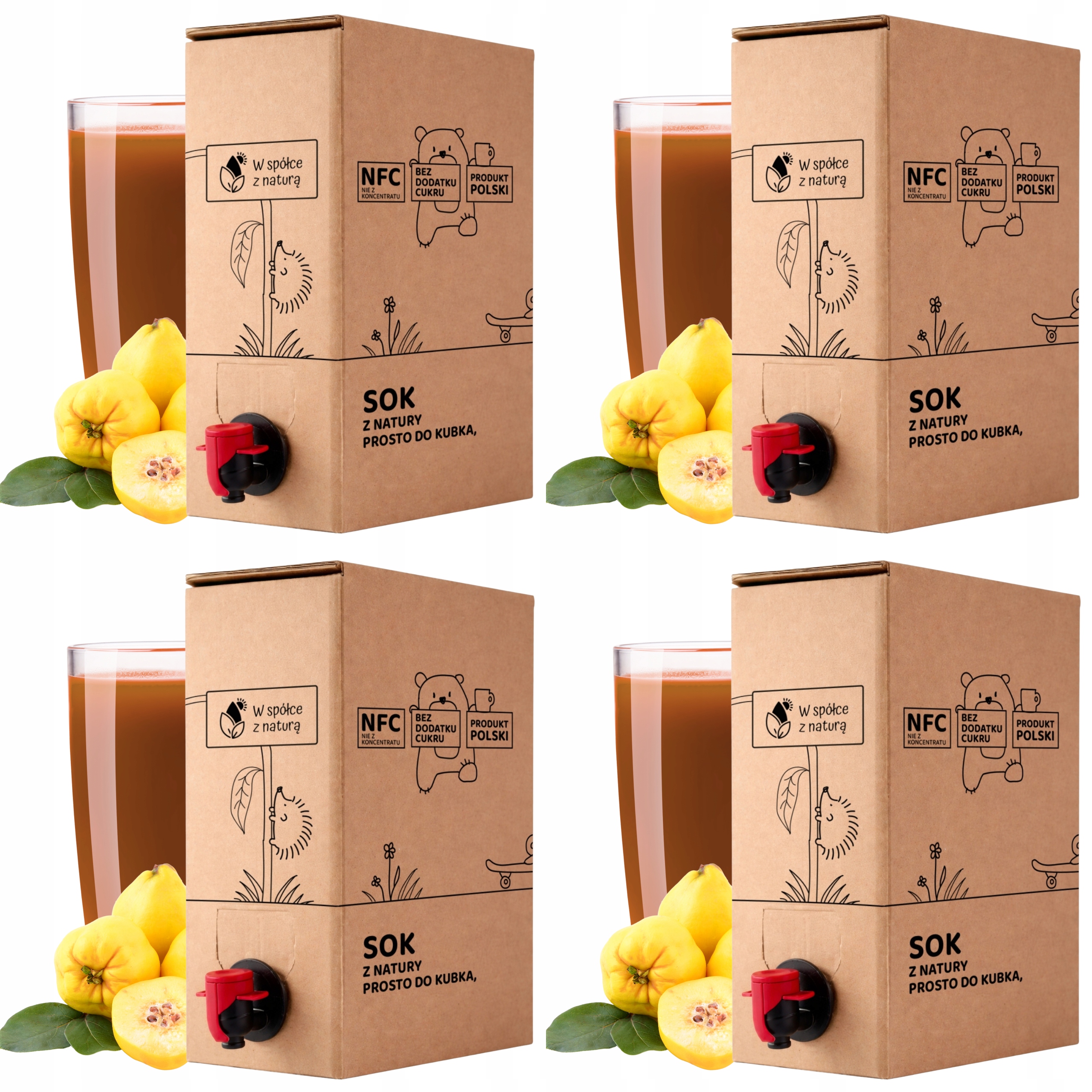 Sok z Pigwowca Japońskiego Tłoczony 3L Naturalny Nfc Pigwowiec 100% zestaw