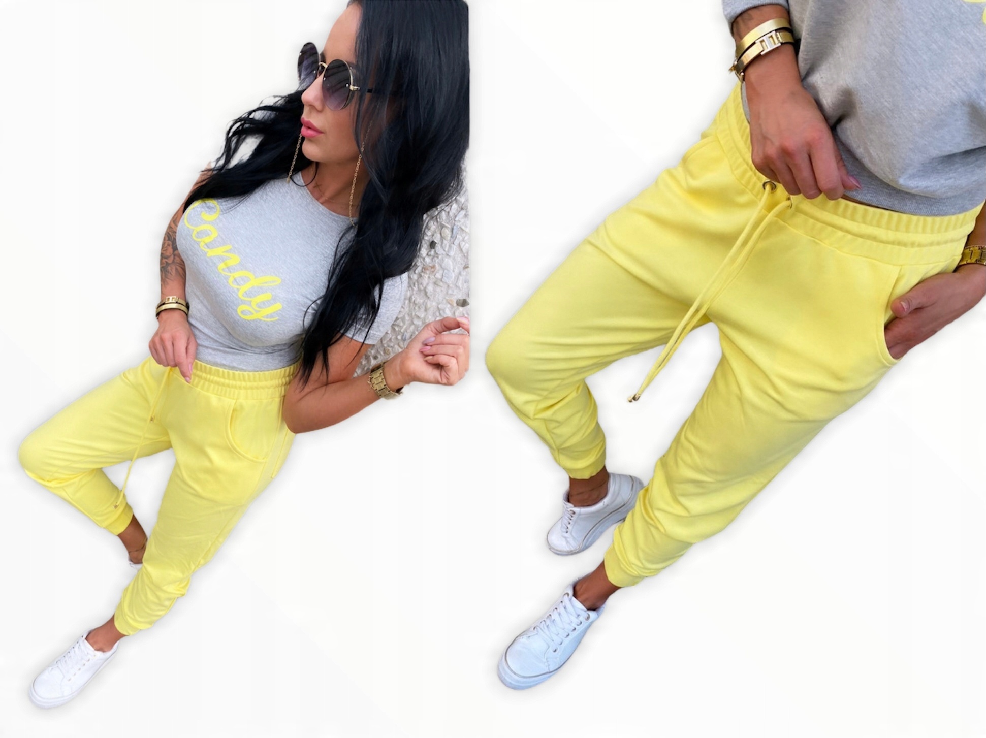 

LipMar spodnie dresowe kobiece pumpy pastele S 36