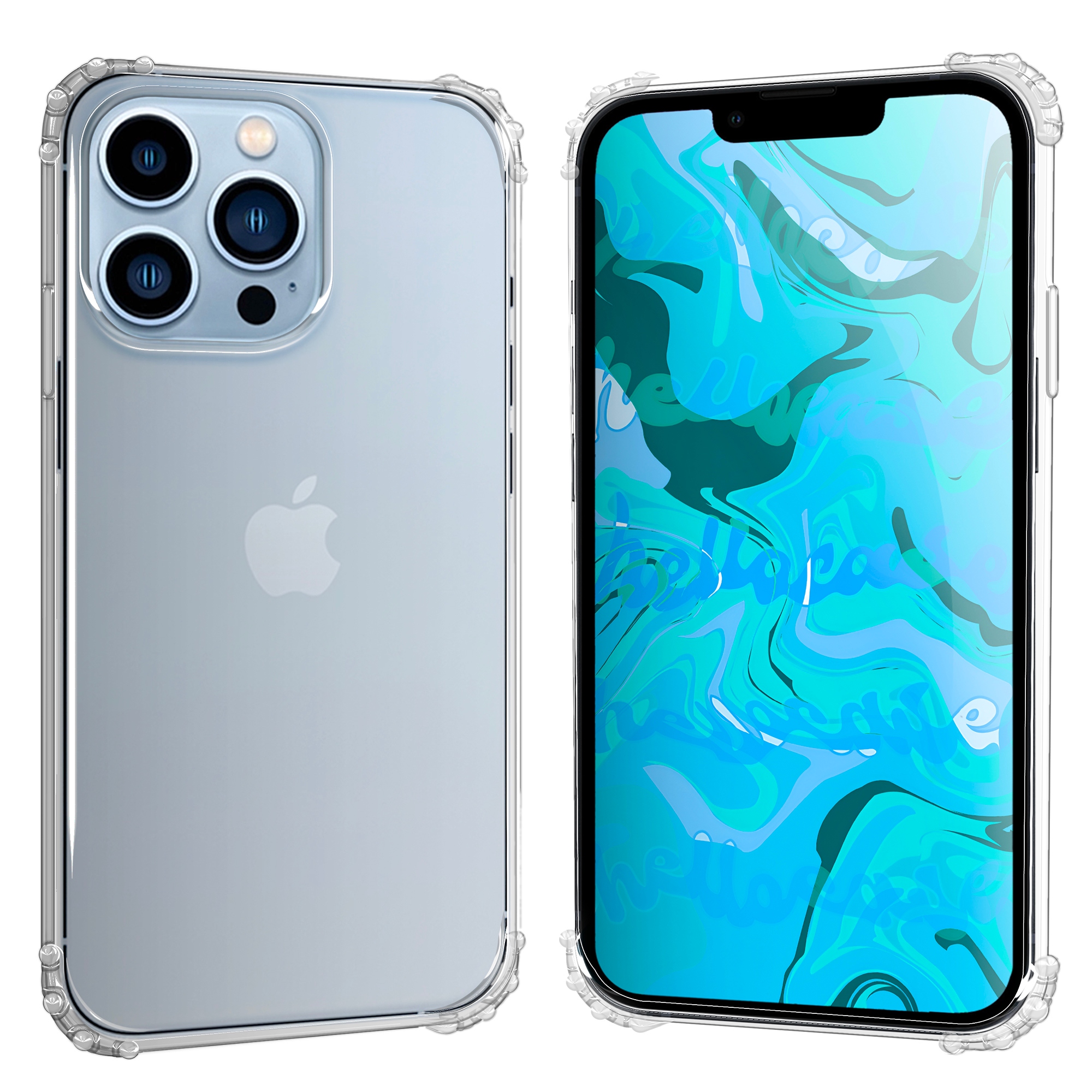 ETUI PANCERNE DO IPHONE 13 PRO MAX | CASE SILIKON GUMOWE SLIM SHOCK + SZKŁO Marka Hello Case