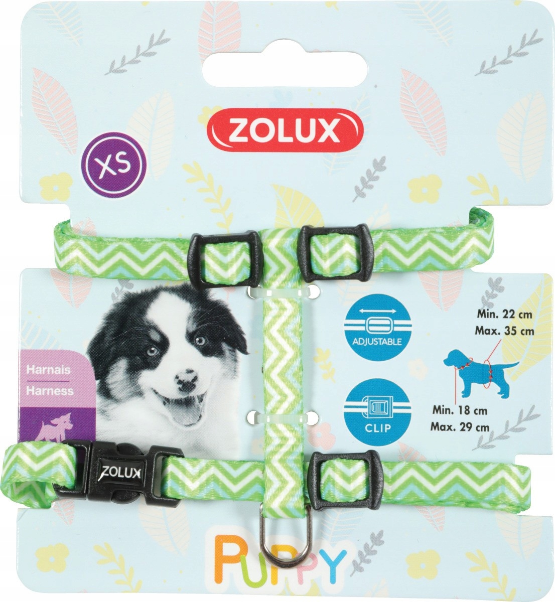 

Szelki Zolux Pixie dla szczeniąt 8mm Xs Zielony