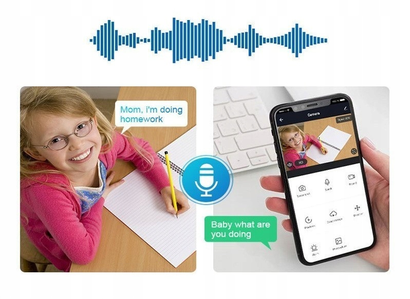 KAMERA OBROTOWA GNIAZDO E27 IP65 PTZ Wifi IP 5Mpix Tuya/iOS/ANDROID Klasa szczelności kamery IP65