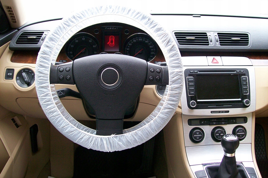 Fóliové ochranné kryty na volant s gumičkou 250 kusov