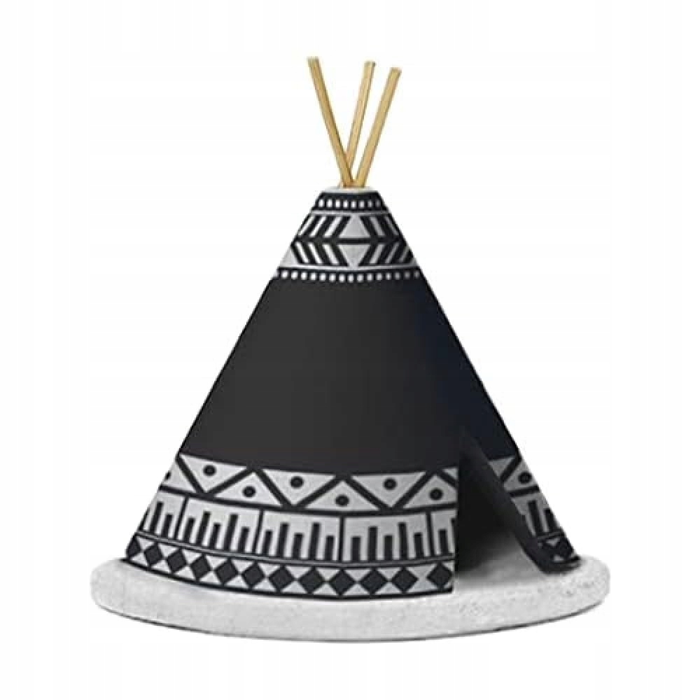 Keramický hořák na kadidlo Tipi Modrý s 3 tyčemi 10,5 x 9 cm