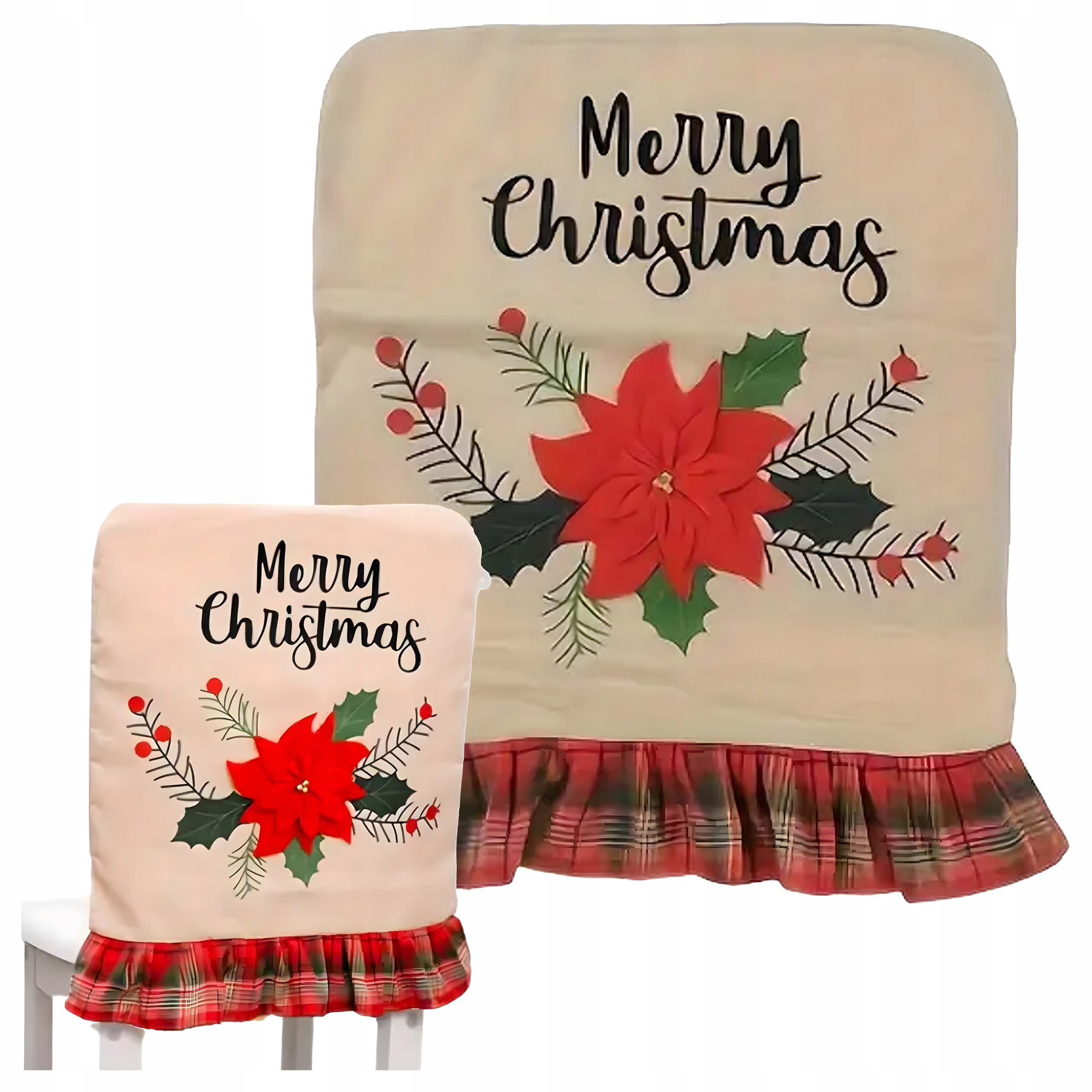 Povlak na židli Sedátko Vánoční ozdoba Vánoční dekorace