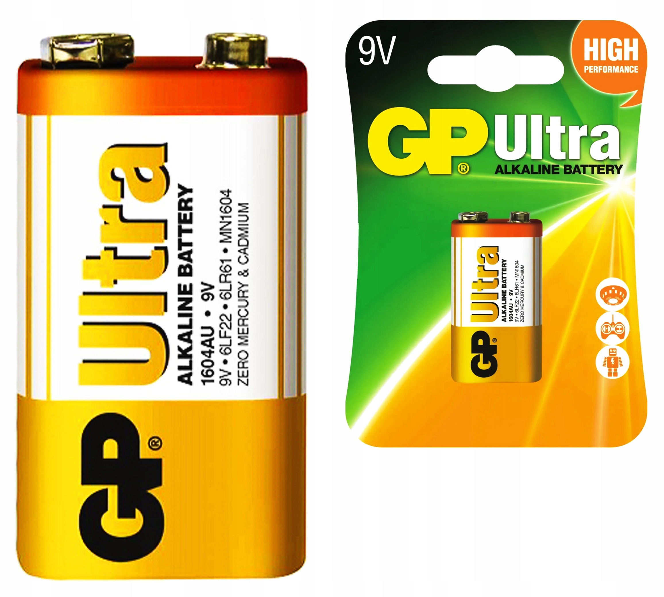 

Bateria Gp Ultra Alkaline alkaliczna 6LF22 6F22 9V