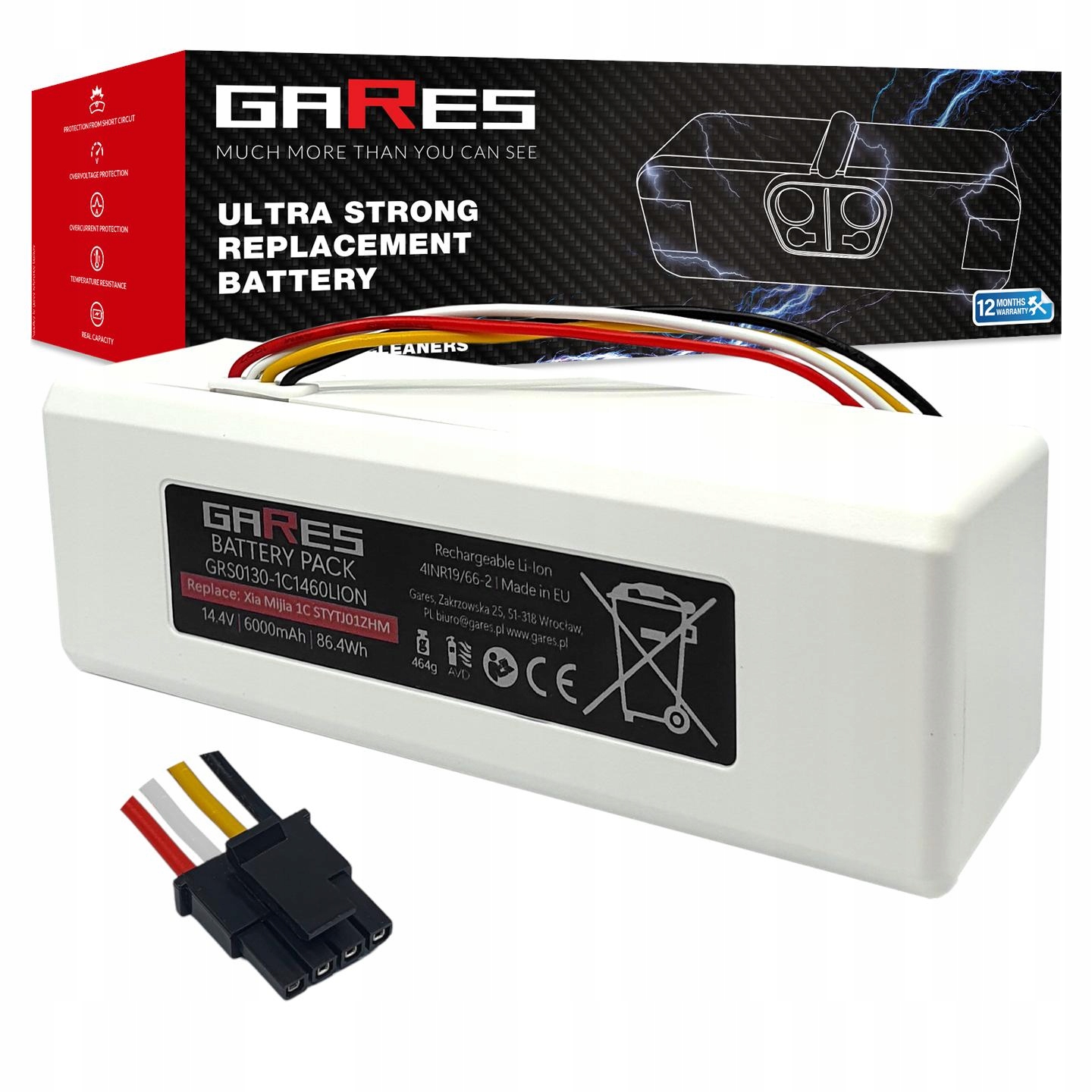 Akumulátor Gares pro Xiaomi X10+ Plus B101CN B105CN Omni 1S 14,4V 6,0Ah