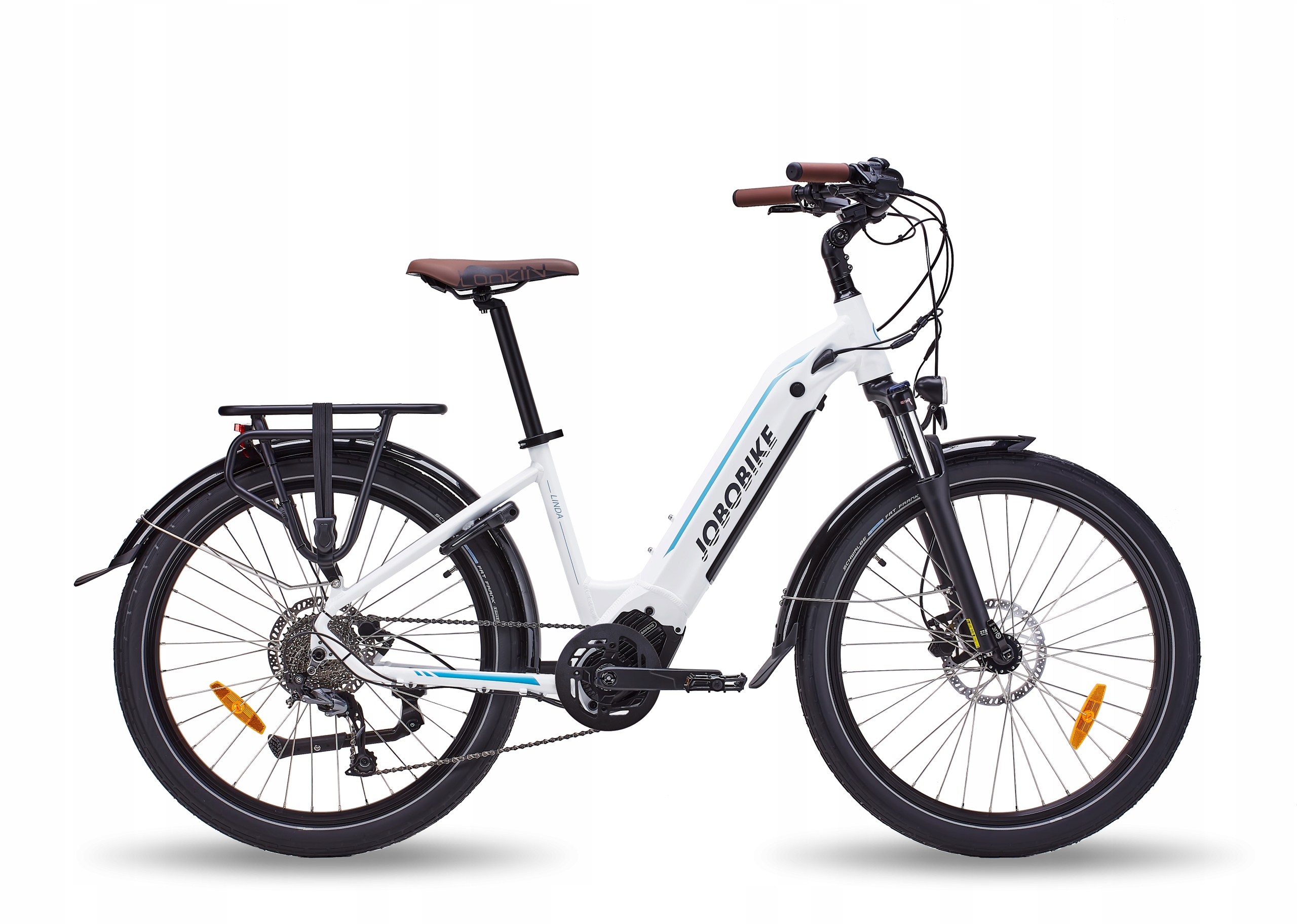 Rower elektryczny Jobobike Linda 16,5 cala biały 250 W