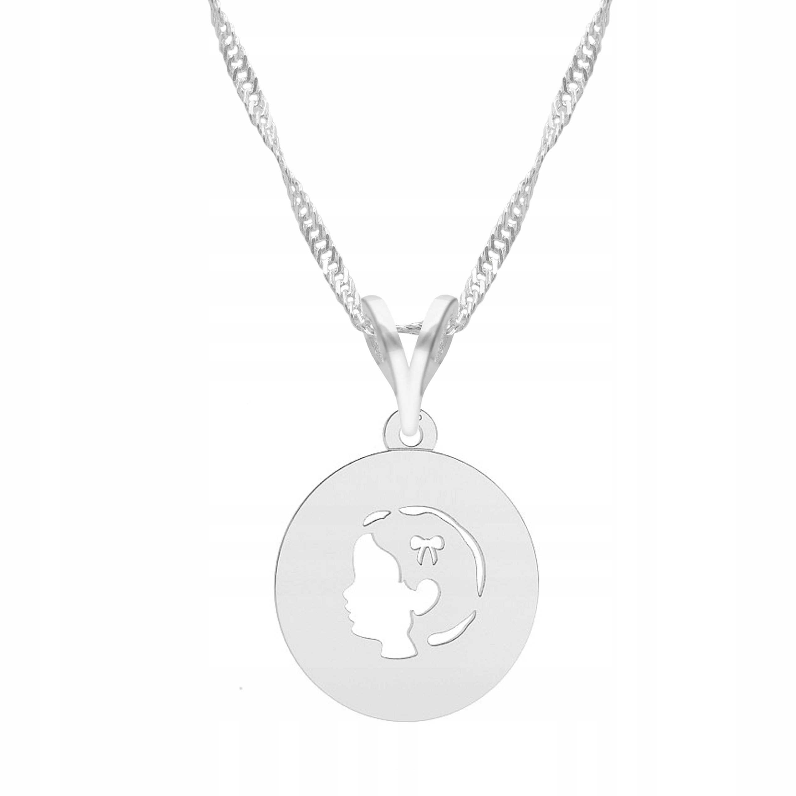 Stříbrný řetízek náhrdelník 925 Dívka Girl