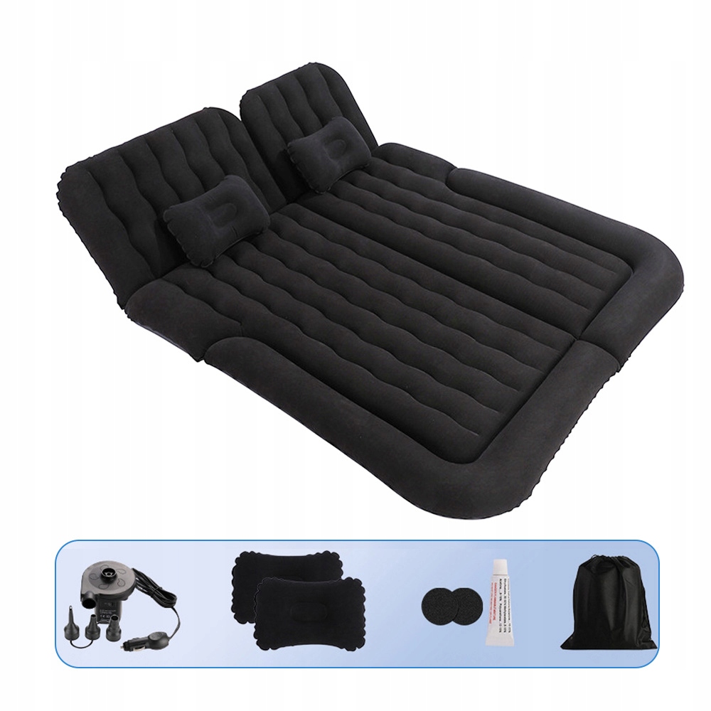 Materac dwuosobowy łóżko do Suv samochodu auta dmuchany pompka czarny