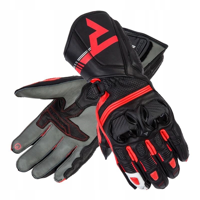 Motocyklové rukavice Rebelhorn St Long Fluo Red fluo Darčeky