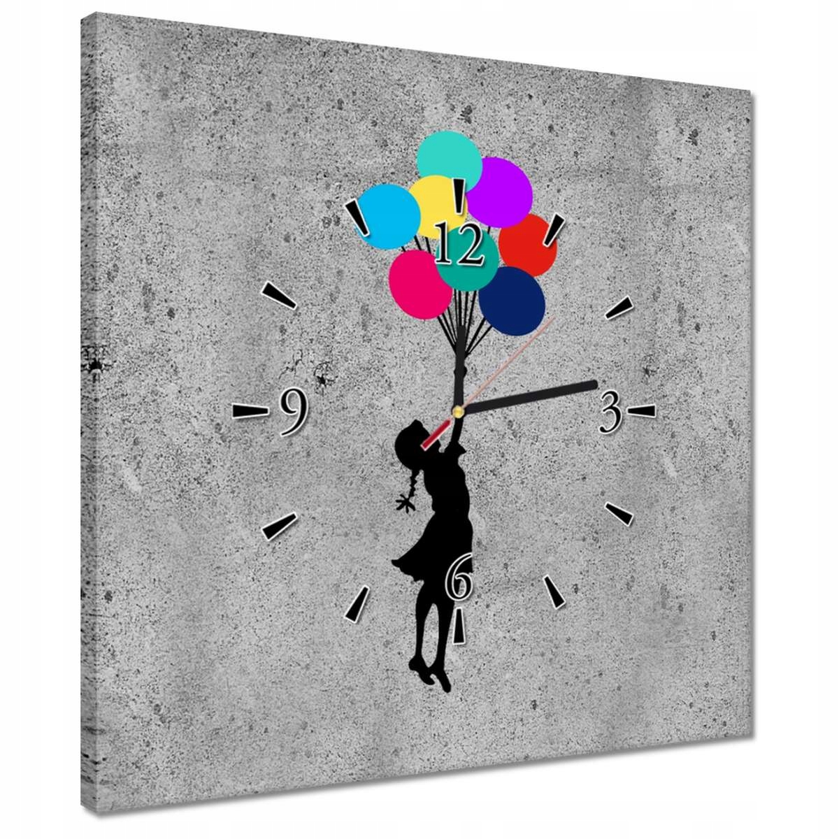 Hodiny 40x40 Banksy Duhové zvednutí