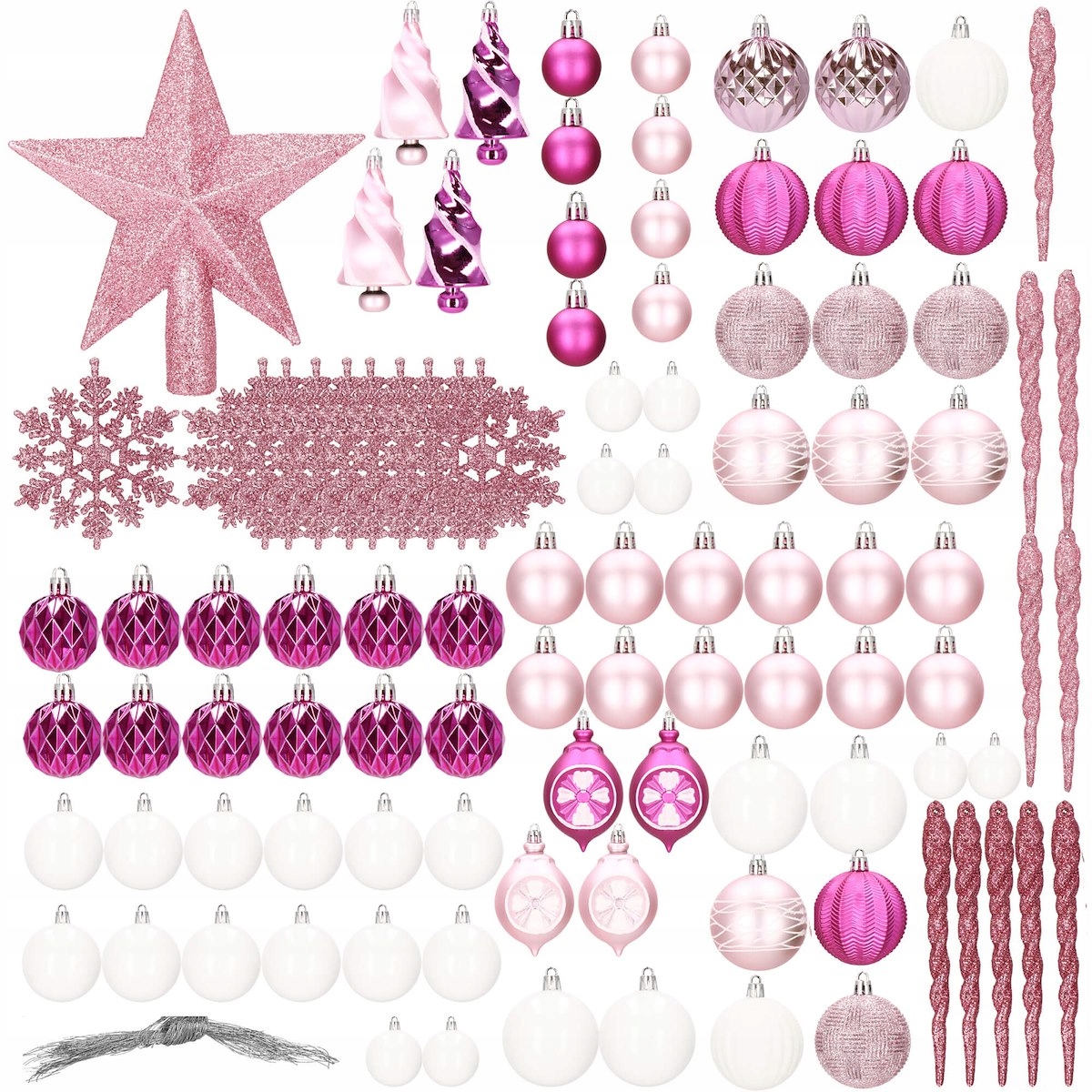 

Bombki Choinkowe 3/4/6CM Czub Zestaw XXL 101 Sztuk