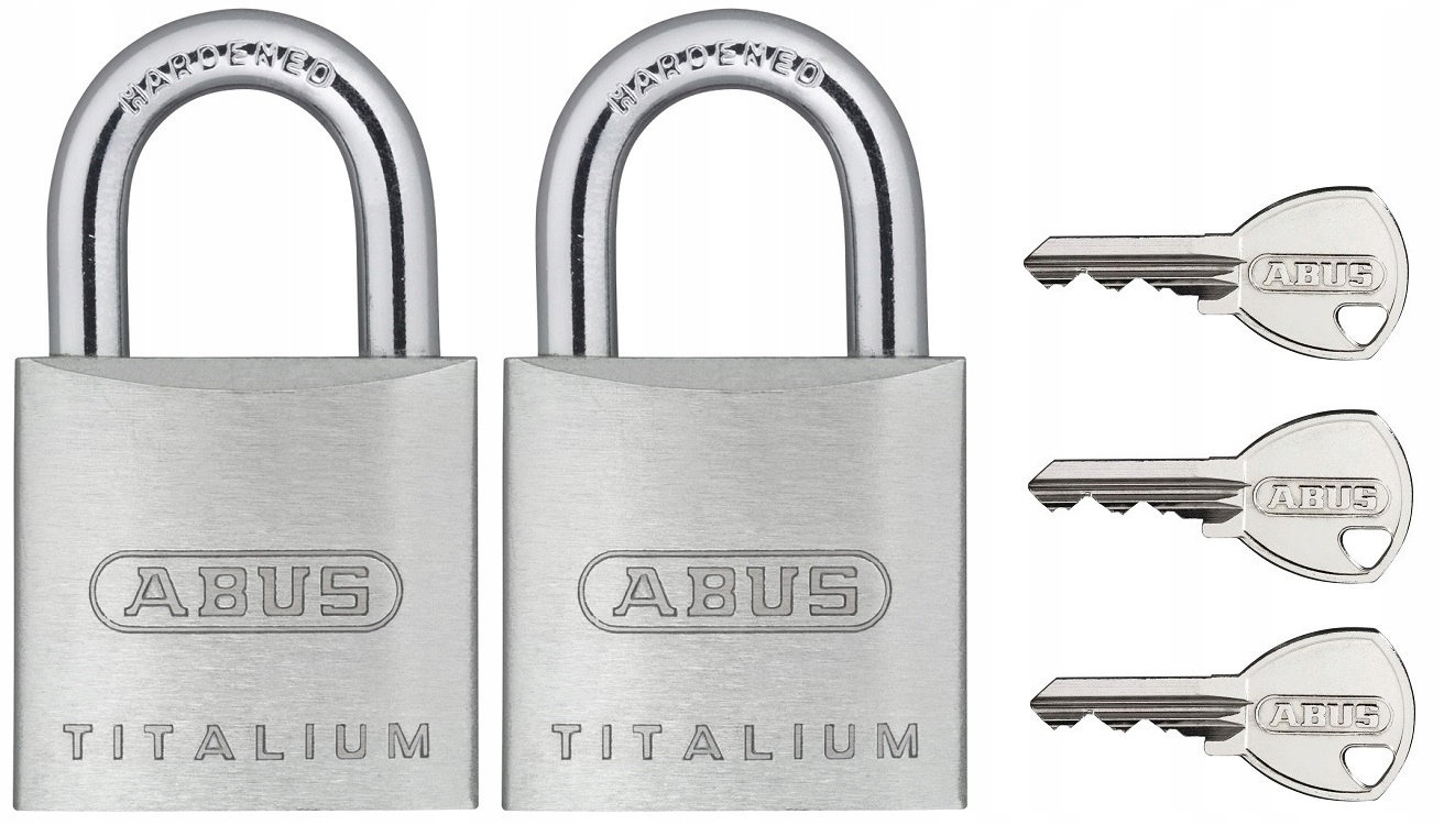 

2 Kłódki Abus Titalium System 1 Klucza 727 20MM