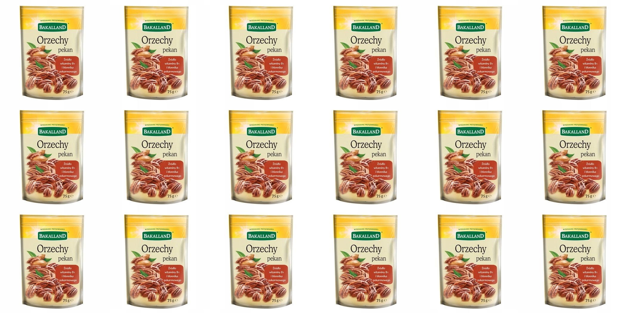 Levně 18 x 75 g Bakalland Pekanové ořechy Karton