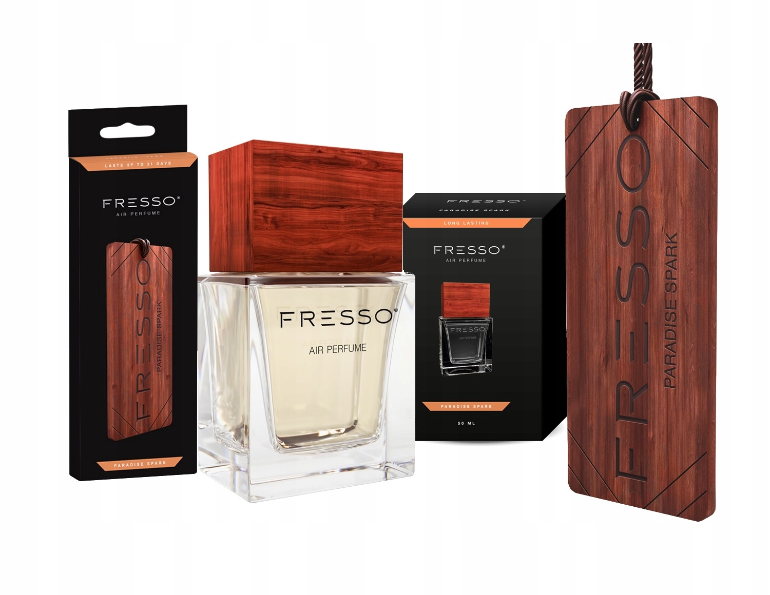 FRESSO Zestaw Paradise Spark PERFUMY + ZAWIESZKA DO AUTA