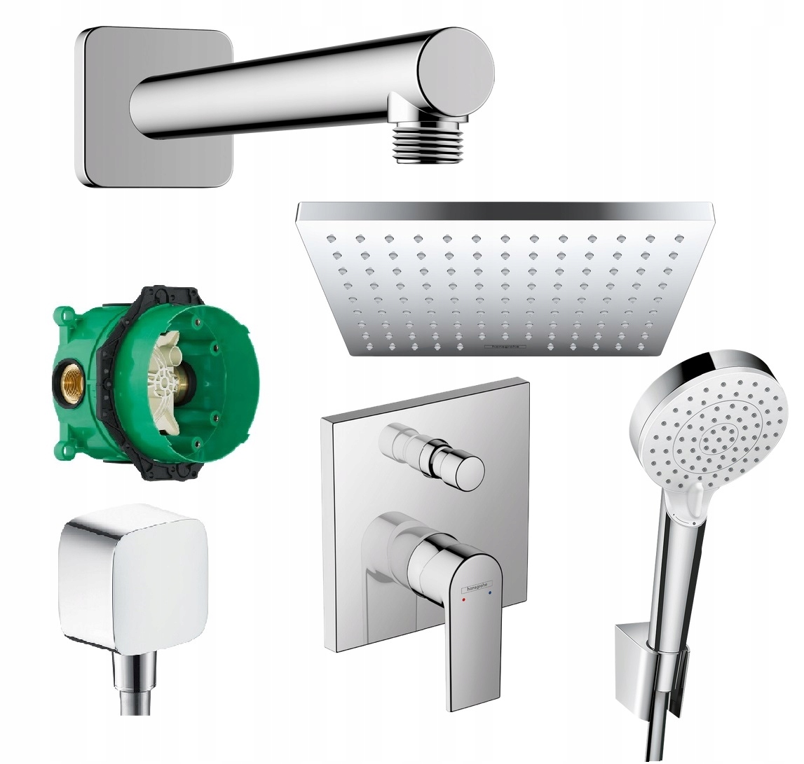 Sprchový set pod omítku Hansgrohe Vernis Shape chrom baterie 71468000