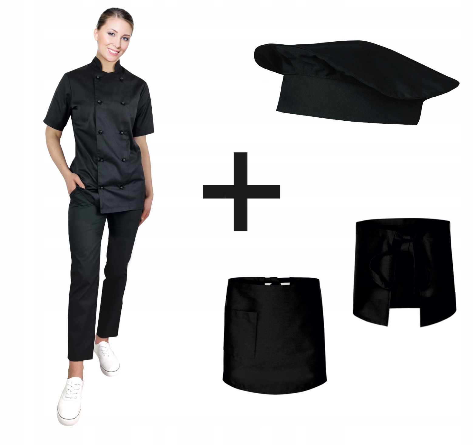 Dámský kompletní kuchařský uniform set 4dílný, velikost XL