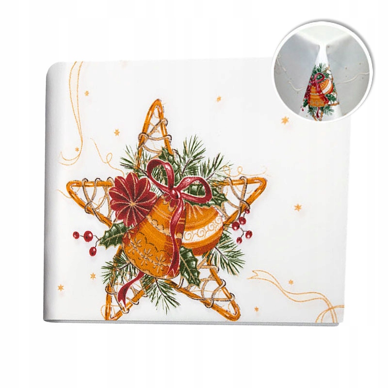 

Obrus świąteczny boże narodzenie 220x160 cm biały