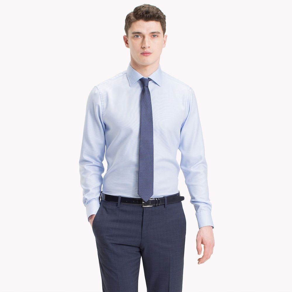 Tommy Hilfiger Modrá Košile Regular Fit (38)