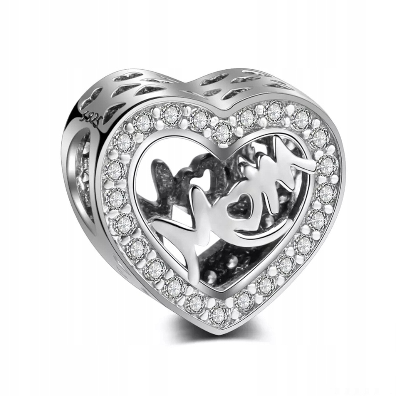 

Charms serce Kochanej Mamie do Pandora S925