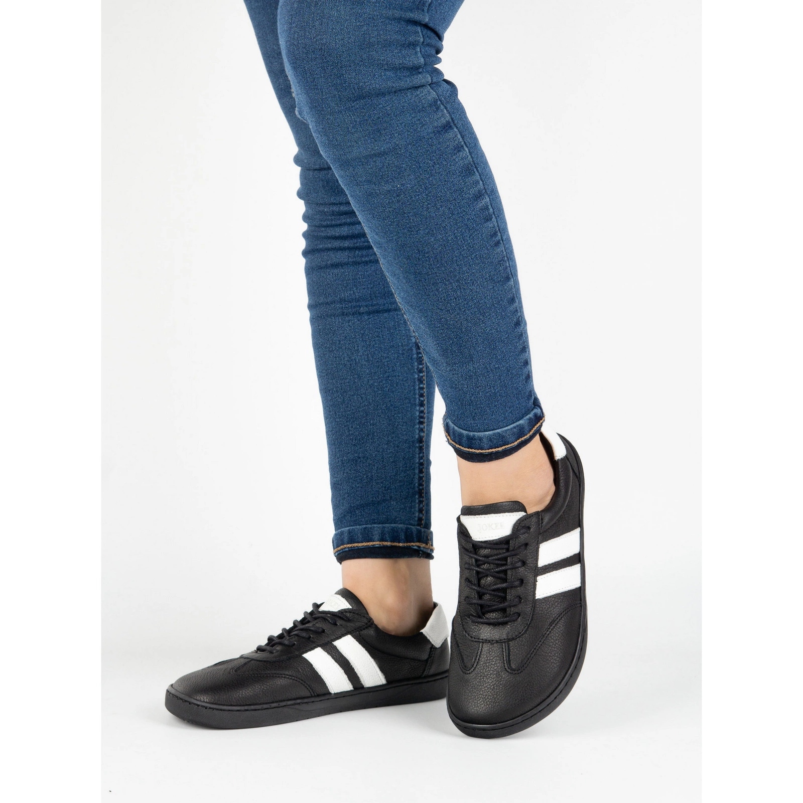 Dámské kožené boty Barefoot Blackorwhite černé 36