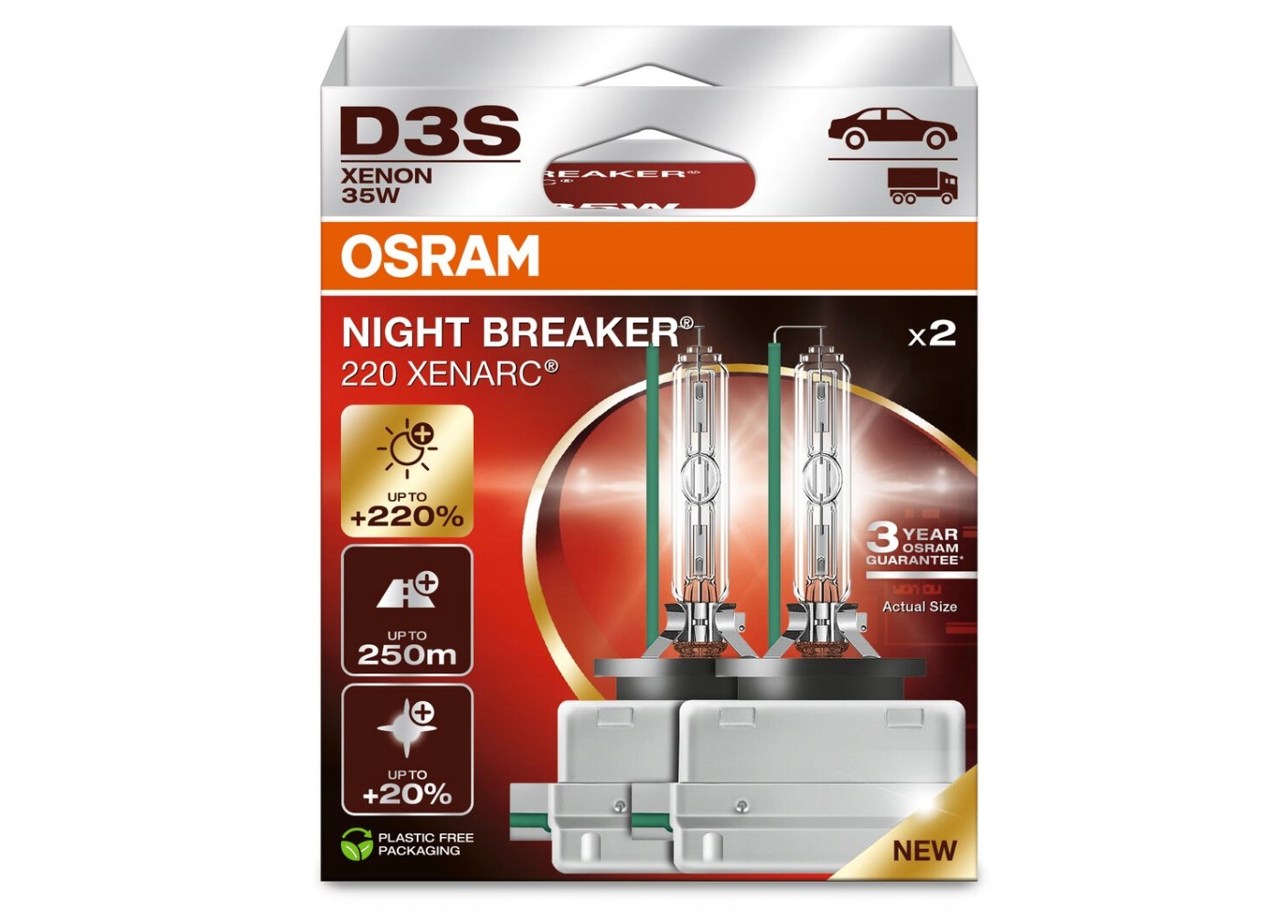 Osram Xenarc Night Breaker D3S xenónové výbojky, 35 W, PK32d-5, 2 ks