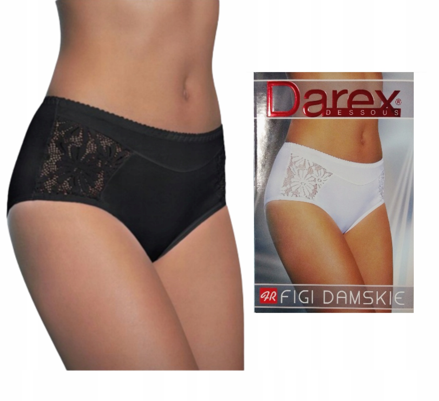 

Majtki damskie Darex 02 bawełniane XL czarne