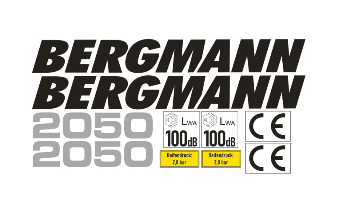 Samolepky s nálepkou Bergmann 2050