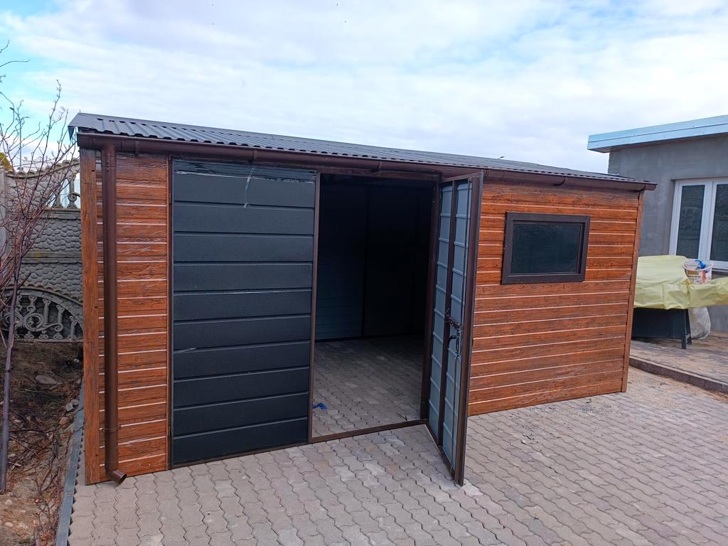 GARAŻ BLASZANY DREWNOPODOBNY DOMEK OGRODOWY 5x3 Szerokość 5 m