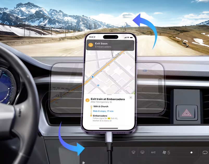 MOCNY UCHWYT SAMOCHODOWY BOSTE MAGNETYCZNY NA TELEFON DO KRATKI AUTA 360° Kod producenta HMSS003-BK