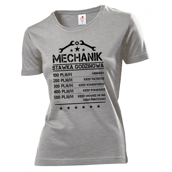 

Koszulka damska Mechanik stawka godzinowa XL