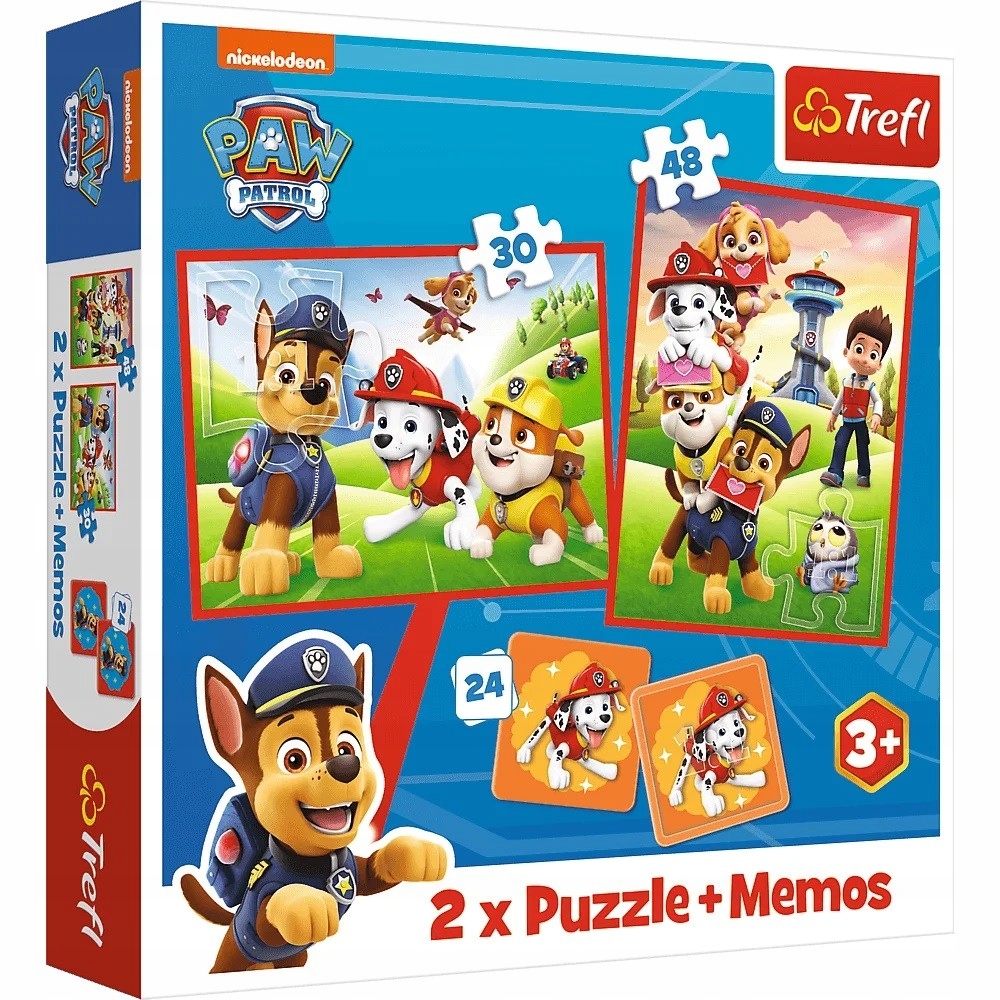 

Puzzle 2 W 1 Gra Memo Psia Ekipa Psi Patrol