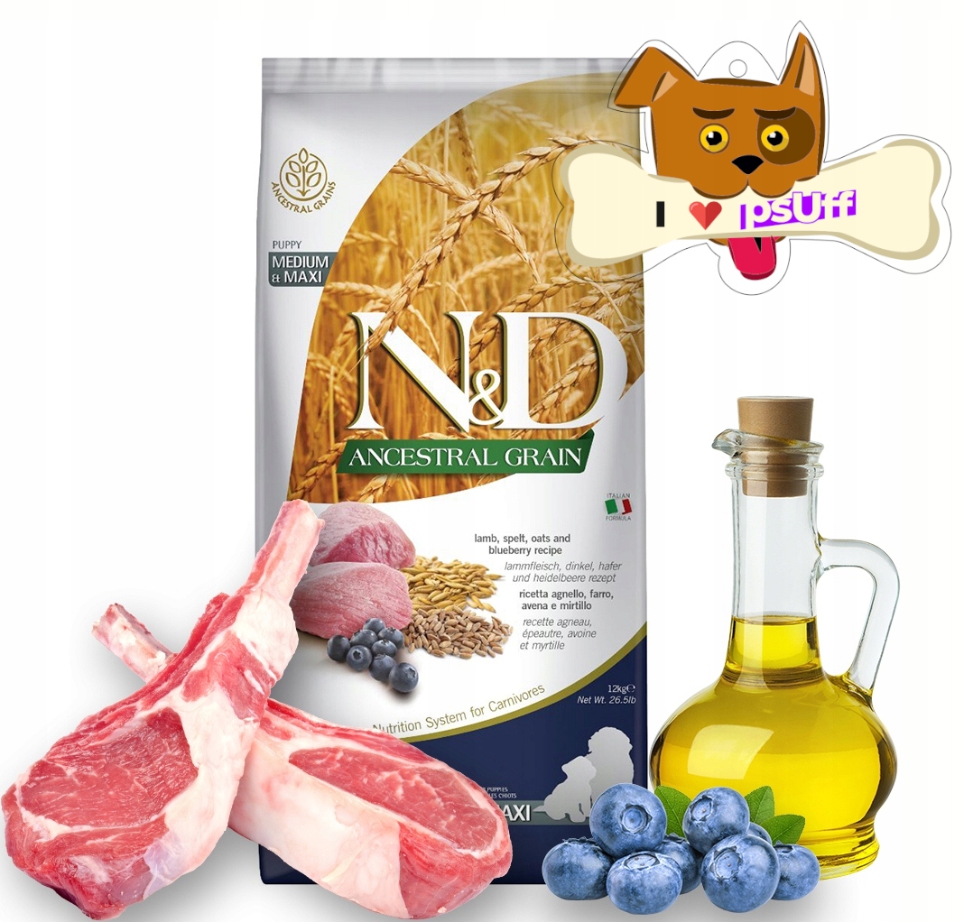 Nd Farmina Ancestral Lamb Medium Maxi Puppy 12kg Zawieszka