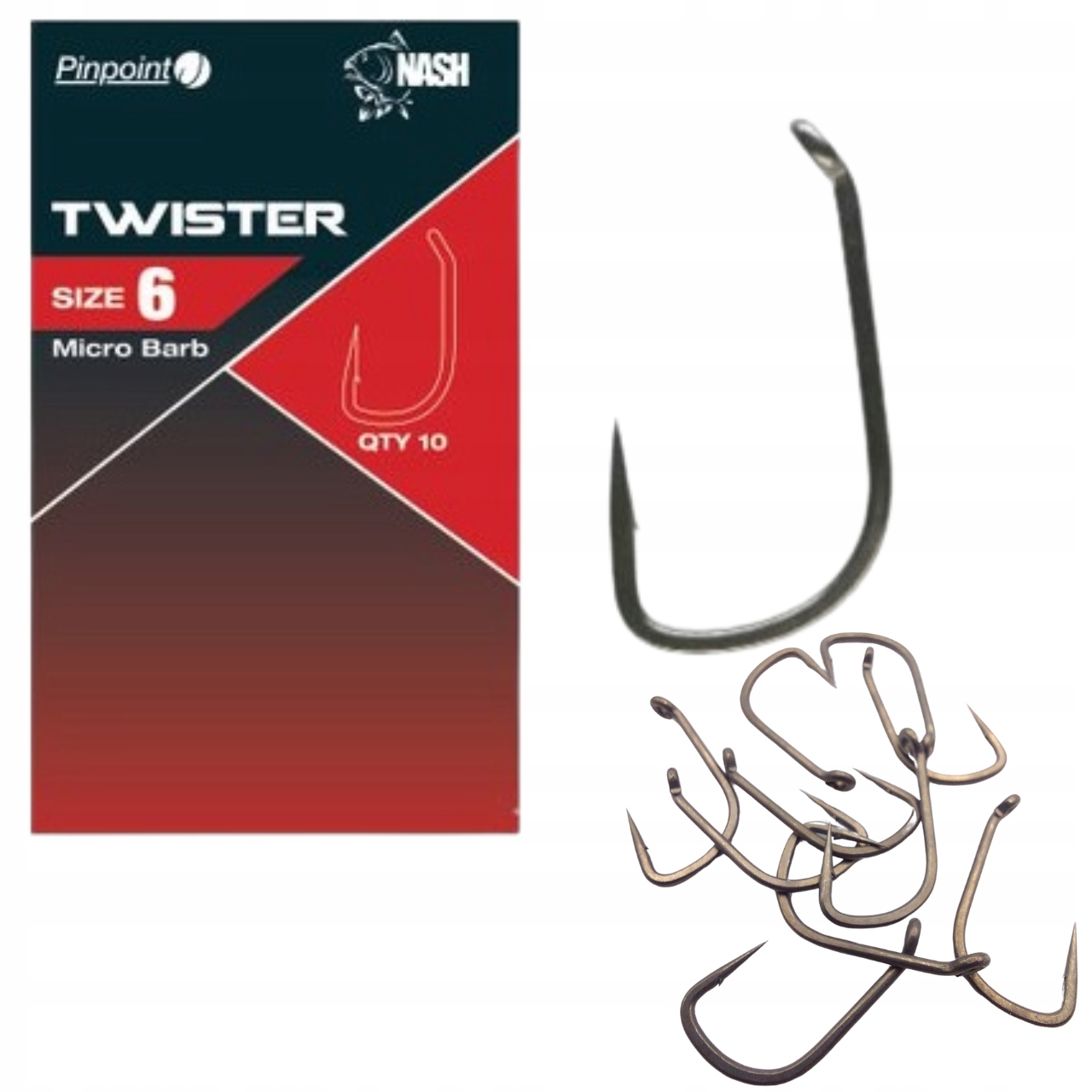 Nash Haczyki Karpiowe Twister nr 2 10szt.