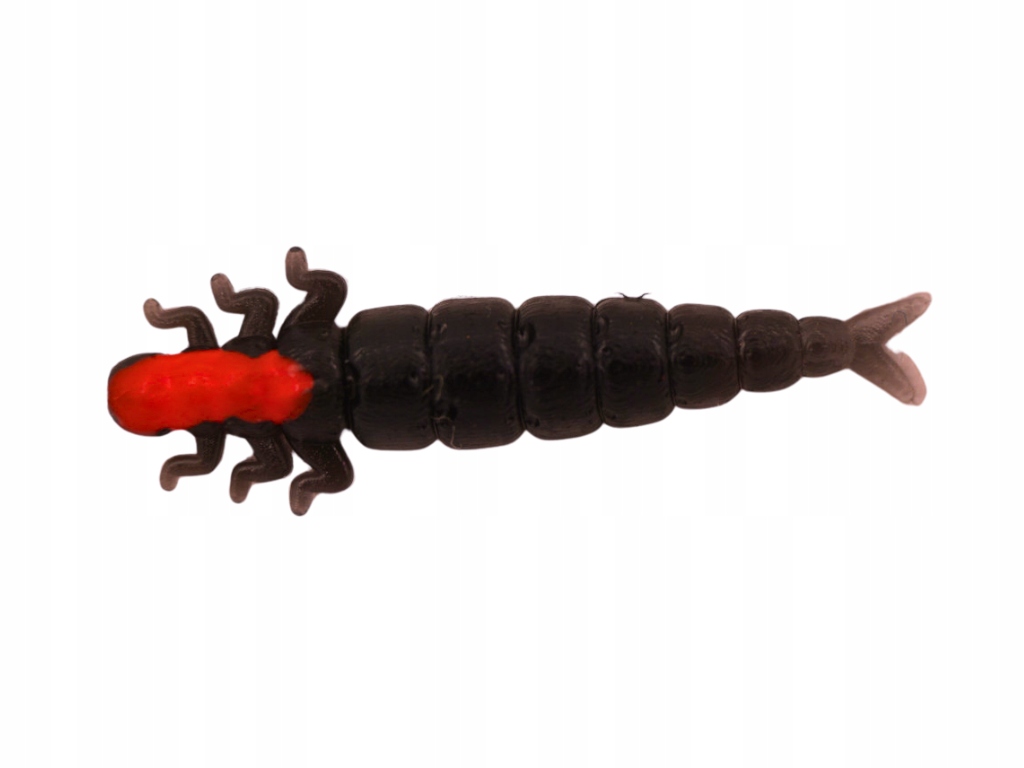 Guma Hand-made Fishchaser Microlarvae Chruścik 2,4 CM Magic Black 5 Szt. Ul