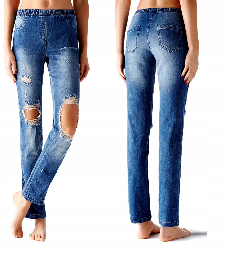 

Calzedonia spodnie jeans dziury bawełna M