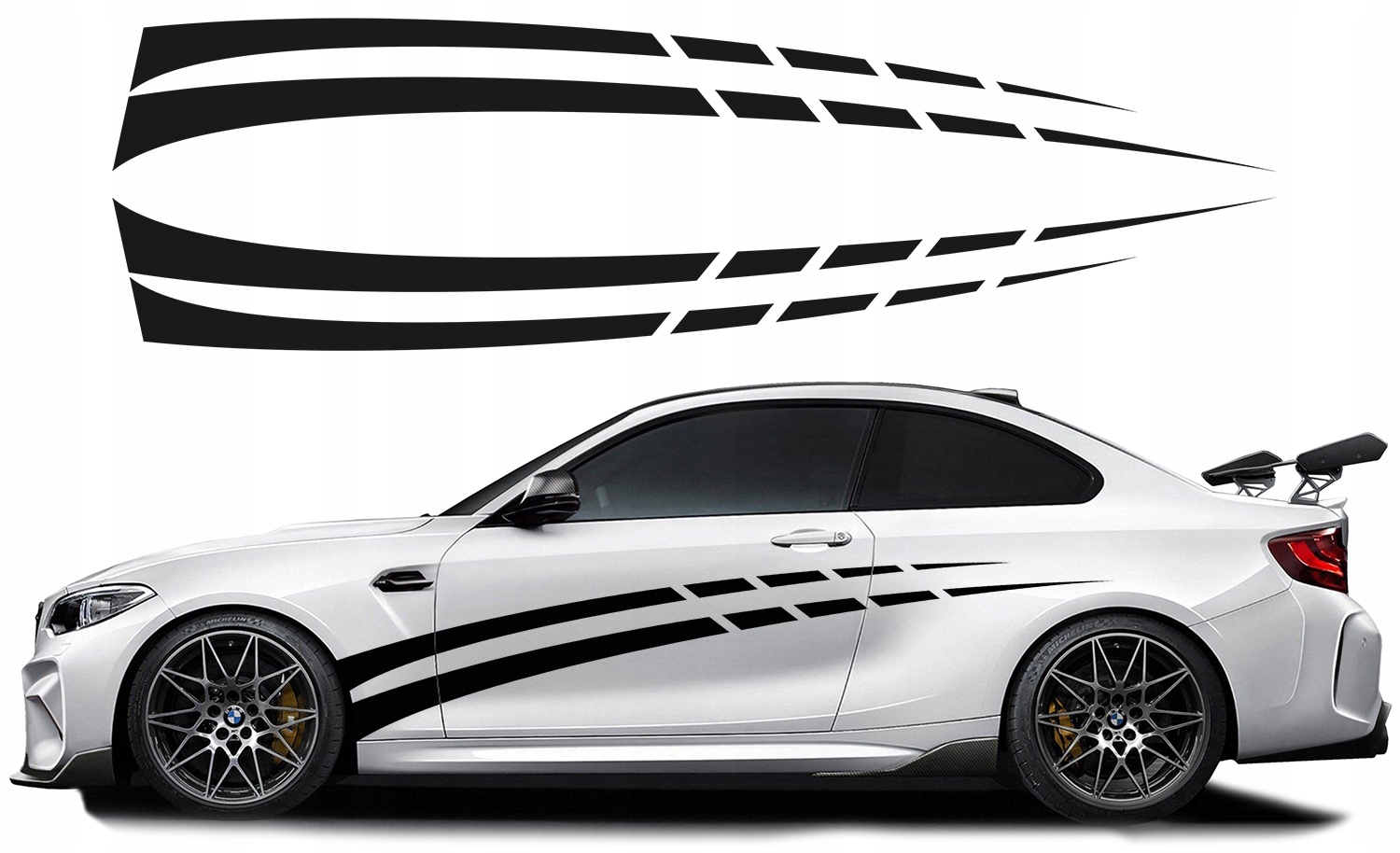samolepky Na Bok Auta Pásky Pásy 225x30 cm
